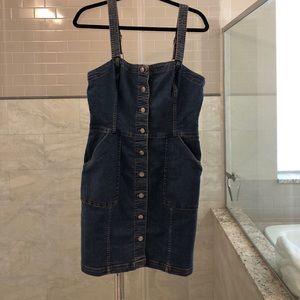 NWT H&M Denim Overall Dress